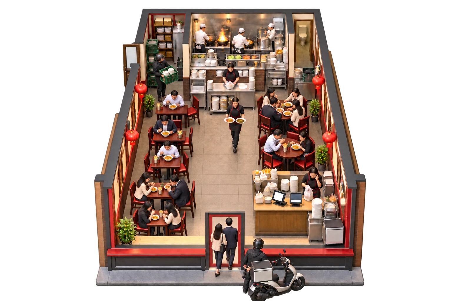 중식당 · 두 명 자리