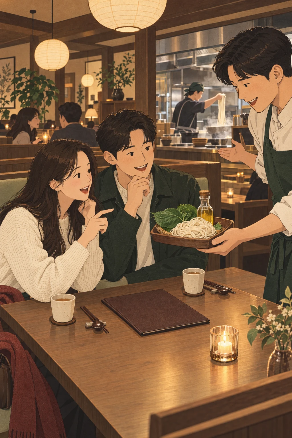 음식이 나오기 직전